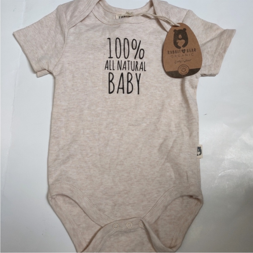 Rabbit + Bear 100% All Natural Baby One Piece